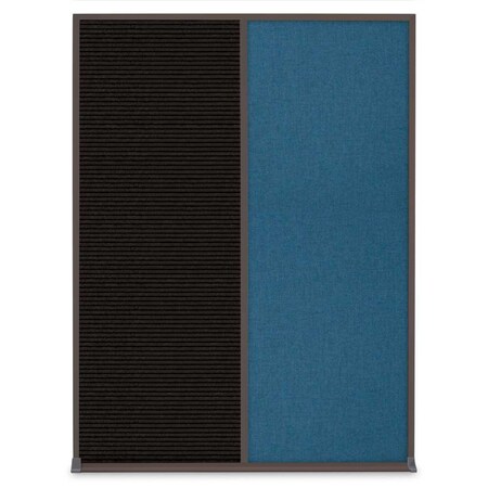 United Visual Products Single Door Radius Plus Corkboard, 24"X UV8001PLUS-BRONZE-BLSPRU